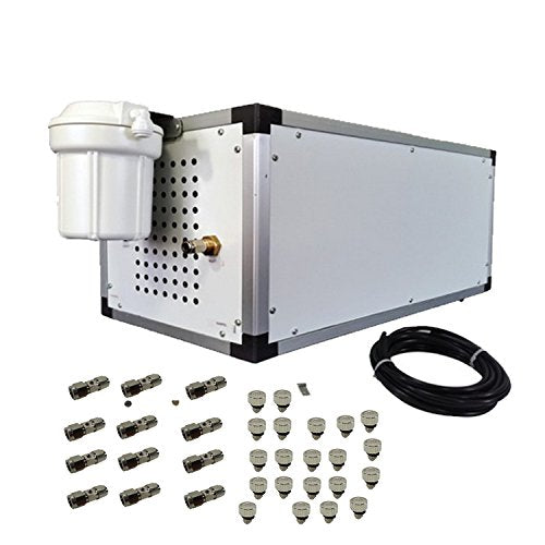 Commercial Misting System - Industrial Grade Misting - for Dust Control. Odor Control, AC Pre-Cooling, Industrial Cooling (50 Nozzles System)