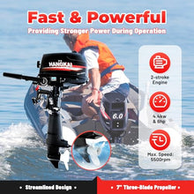 EurHomePlus 4.4KW Electric Outboard Trolling Motor 7'' 3-Blade Propeller Black