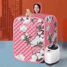 TT-YEL Compact Portable Steam Sauna Room, Full Body Relaxation Sauna Tent with 2L Steam Machine, Foldable Single Steam Box, Full Body Spa for Home Use,Pink