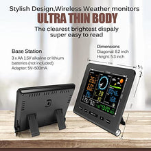 JDXQBLD Weather Station, Indoor Outdoor Thermometer, Professional Color Display Temperature Monitor with Temperature, Humidity, Rain Gauge, Wind Speed and Direction