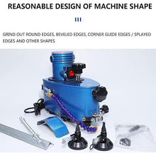 Qiokoith Electric Glass Edging Machine, 800W Portable Small Glass Edger Machine, for Marble Stone Tile (Blue)