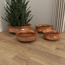 Deco 79 31311 Metal Planter (Set of 4), 22",18",14",11", Copper