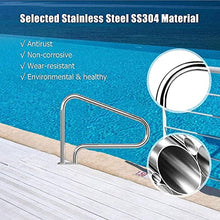 MSHOSAC Swimming Pool Handrail w/Armrest Cover, Set of 2 Stainless Steel Spa Handrail, Pool Railing Suitable for Indoor and Outdoor Inground Swimming Pool