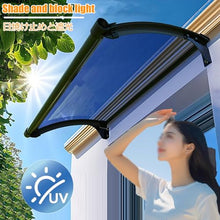 Patio Awning Canopy Outdoor Durable Polycarbonate UV Rain Snow Shield 65x140cm for Door Windows Exterior