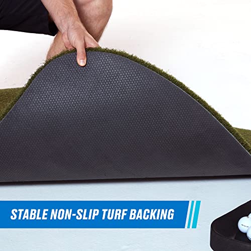 Fiberbuilt Golf Hourglass Hitting Mat Premium Green
