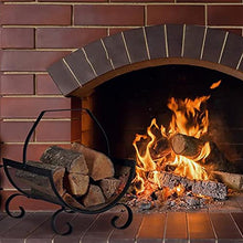 DJVHSRI Firewood Rack Mesh Firewood Log/Magazine Storage Rack Holder, Portable Fireside Wood Stand for Indoor/Outdoor, Lightweight Firewood Stove Stacker,