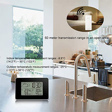 YWMLFZ Digital Atomic Clock Weather Sattion LED Table Clock Temperature Humidity Meter Barometer Desk Watch Alarm Snooze
