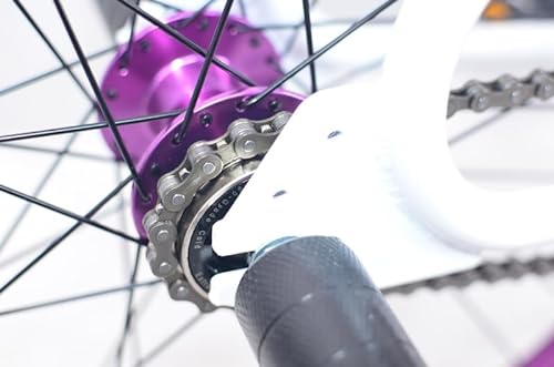 R4 Pro 26 Inch Wheelie BMX Bicycle Retro Look, New Looptail Design Adult/Youth White Purple