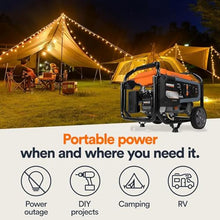 Generac 4,500 Starting Watt Portable Gas Generator, Wheels & Handle Kit