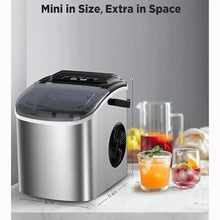 TEDILUVI Countertop Ice Maker Self-Cleaning Machine with Scoop and Basket Stainless Steel
