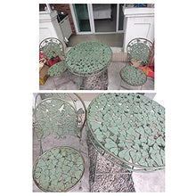 Folding Tables and Chairs, Outdoor Wrought Iron Coffee Table, European Retro Balcony/Terrace/Garden Portable Small Round Table