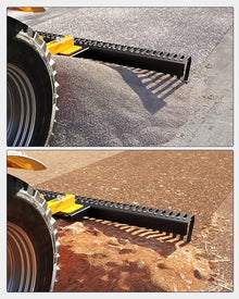 Garvee 60-Inch Landscape Rake for Tractor, Hard Body 3 Point Rake for Lawn Leveling and Gardening, Yellow/Black
