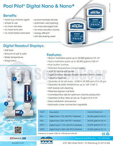 AquaCal Autopilot DNP1 Digital Nano Plus 115-volt Salt Chlorine Generator, 28000-Gallon White/Blue
