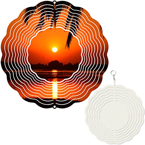 CALCA 10 Inch 3D Wind Spinner Sublimation Blank Stainless Steel Wind Spinner 24 Pack