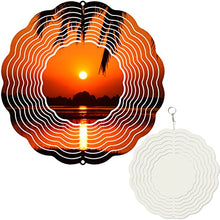 CALCA 10 Inch 3D Wind Spinner Sublimation Blank Stainless Steel Wind Spinner 24 Pack