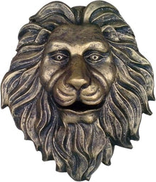 Wall Mounted Lion Head Nozzle Fountain, Indoor/Outdoor 3D Faux Taxidermy Water Feature Wall Art Fountains, for Patio Backyard Pond Decor.