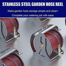 Professional Hose Reel W/Hose Kit, Garden Hose Reel, Garden Hose Reel Holder, Floor Hose Cart Reel Storage W/Hand Crank, Outdoor Hose Holder,10 Meters (50 Meters)