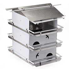Birds Choice PMW3 Watersedge Purple Martin House 3 Floor/6 Room, Bird House, Medium, White/Grey