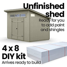 Handy Home Products Olympia 10x7.5 Wood Storage Shed with Floor Kit- Does not Include Paint or Roofing Shingles