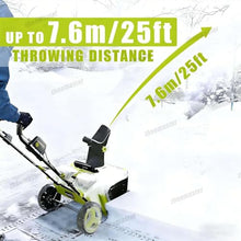 zhenmaster 3500W High-Power Snow Blower, Cordless Snow Thrower with 650 Lbs/Min Capacity, 20-Inch Path & 25-Foot Throw Efficiently Clears Compacted Snow On Long Driveways and Entryways