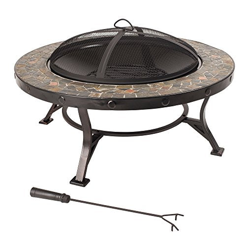 Pleasant Hearth OFW909RC Charlotte Slate Fire Pit