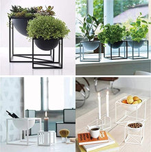 OJKJGYTF Plant Stands,Iron Art Flower Stand,Indoor Balcony Multi Storey Flower Pot Shelves Living Room Shelfnishings/Black/14Cm
