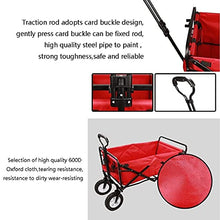 NUHSLF Folding Garden Trolley Cart Heavy Duty Wagon with 4 Beach Wheels Multi Function Shopping Cart for Outdoor Camping Load Capacity 80Kg.