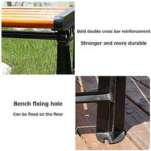 WZYPZFCL Park Bench Patio Garden Bench Backyard Benches, Garden Park Benches for Outside, Cast Iron and Pine Courtyard Benches, Waterproof and Sunscreen Garden Bench, Accommodate 2-3 People