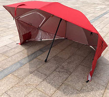 LumaGrove 240cm Beach Umbrella Shelter UPF50+, Fishing Umbrella, 8 Ribs, Sun Shade for Beach and Sports Events(Red)