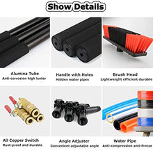 Window and Solar Panel Washing Pole Brush Watering Pole Kit with 20m Hose, 6M 7.2M 9M 12M Professional Cleaning Equipment Tool Watering Brush, 55cm Brush-36FT/10.8M (55cm Brush 30FT/9M) (55cmbrush 24