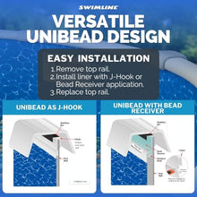 Swimline Unibead Pool Liner for Above Ground Pools, Caribbean, 33 (Round), 52 Inch Wall, 25 Gauge