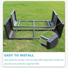 ARMERI Garden Bench for Outdoors, Metal Bench Weatherproof Outdoor Benches, Garden Benche for Garden Patio Porch Park Backyard, Backless Patio Benches,Grey,180x40x45cm