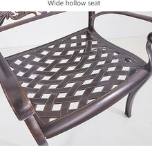 KUYBTU Garden Bench Outdoor Patio Table and Chair Garden Furniture Set, 3-Piece Sun Terrace Set Rainproof Dining Table,Cast Aluminum Chat Table Seat, for Indoor Pool Park