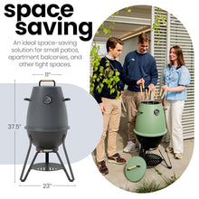 Kandu Outdoor Vertical Cooking Charcoal Oven Grill, Coal Grey