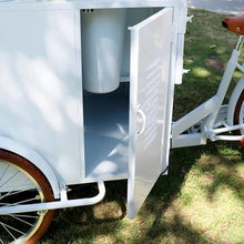 TT-YEL Heavy Duty Iron Commercial Float with Multi-Layer Irregular Display Rack, Adjustable Parasol, Multi-Functional Mobile Three-Wheel Service Vehicle, Outdoor Market Stall Scooter,White