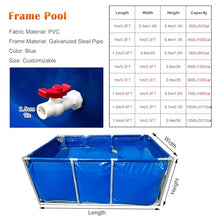 RENLXFI Metal Frame Above Ground Swimming Pool Set, Indoor Outdoor Fish Pond/Large Family Pools for Patios - Portable, Rectangular Piscinas para Adultos(39 3/8 x 39 3/8 x 23 3/5 inch - 159Gal)