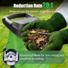 EXSHUING Heavy Duty 2400W Electric Garden Shredder with 50L Collection Bag, Quiet 40mm Wood Chipper and Leaf Mulcher, Portable Yard Waste Shredder with Wheels for Home Landscaping Projects