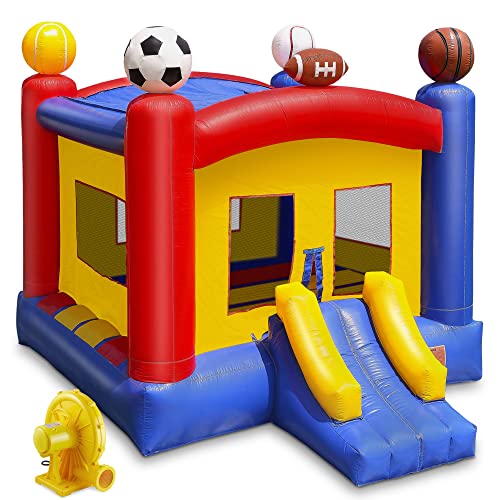 Cloud 9 Commercial Grade Sports Bounce House with Blower Multicolor