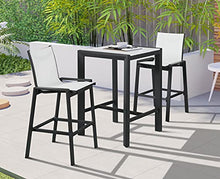 Meridian Furniture 381-T Nizuc Collection Modern | Contemporary Outdoor Patio Bar Table with Durable Aluminum Frame