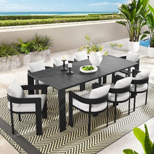 Modway Tahoe 9-Piece Outdoor Patio Dining Set Gray White