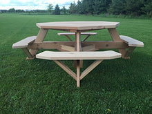 Dan's Outdoor Furniture Mfg. Co. LLC Western Red Cedar 61" Octagon Top Picnic Table w/Easy Seating