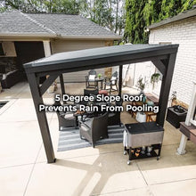 Backyard Discovery Stonebridge Galvanized Steel Outdoor Gazebo Pavilion Black