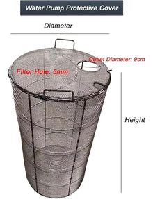 DLYZAYE Heavy Duty Pump Filter Cover, Universal 5mm Stainless Steel Mesh Guard for Sewage, Sump, & Pond Pumps, Anti-Clogging Protection Screen for Outdoor Use(60x90cm)