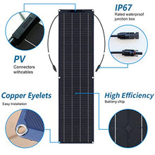 CURIND 800W 18V Flexible Solar Panel,(4 Pieces of 200W) High Efficiency Monocrystalline Solar Panels Generates Kit, for Home, Camping, Boat, Caravan,30A