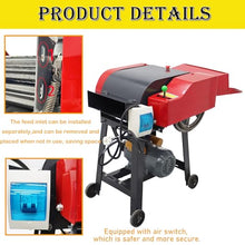 HQHAOTWU 6-Blade Hay Cutter Pulverizer Grass Silage Machine Red