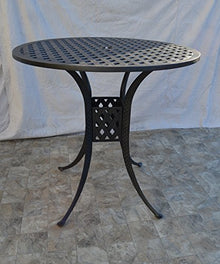 Cast Aluminum Powder Coated 5 Piece Bar with 42" Bar Table - Antique Bronze L8