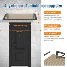 48x120in Window Door Awning One-Piece Seamless Overhang UV/Rainproof Canopy