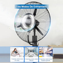 JCSRYD Outdoor Misting Fan Outdoor Floor Fan with 10 Gal Water Tank, 90° Oscillating Misting Fan, 3 Speed Settings Pedestal Fans for Bedroom Office Camping (Color : 220V, Size : 61cm/24in)