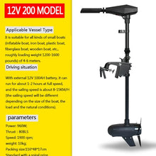 ApisQueen 12V 80LBS Thrust Outboard Trolling Motor Black