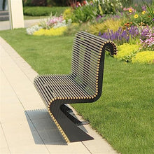 YXIANG56Q Buffet Sideboards Outdoor Park Bench, Leisure Chair with Backrest for 3 People, Modern Metal Round Tube, Gold Color for Dining Room
